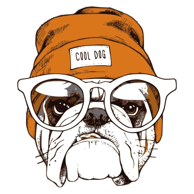 Coole Hipster Hund