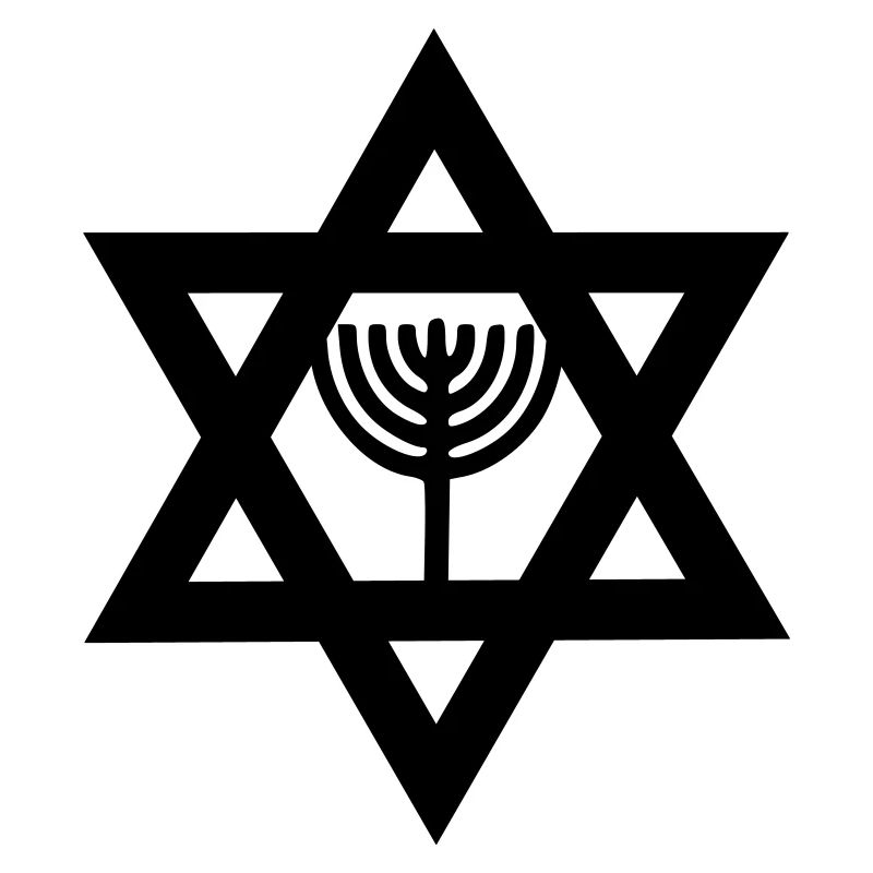 Étoile de David Judaïsme Menorah