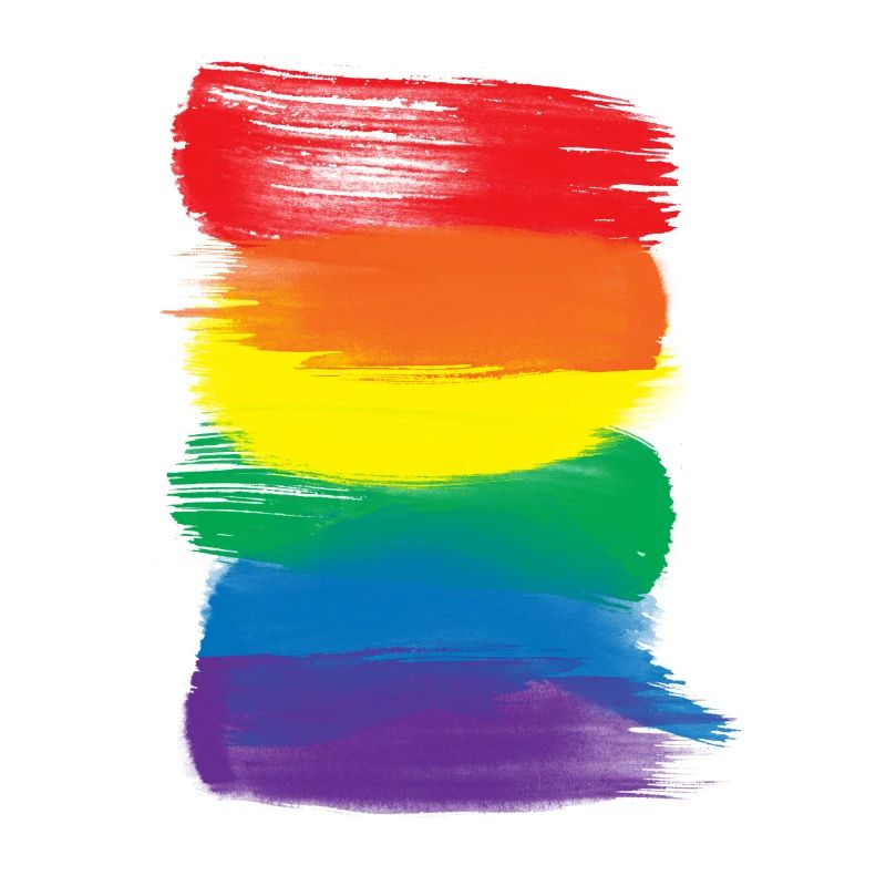 Pride-Malstriche - Pride-Regenbogenfahne