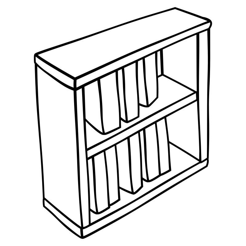 Conception clipart de bibliothèque