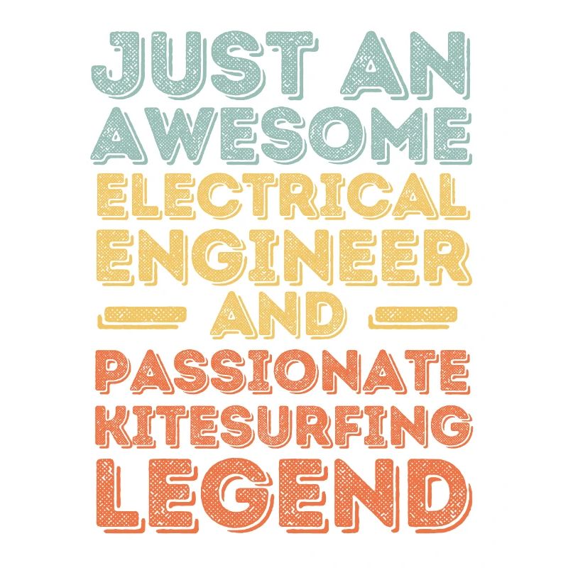 Electrical engineer kitesurfing retro
