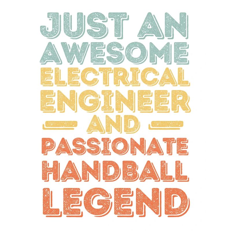 Electrical engineer handball retro