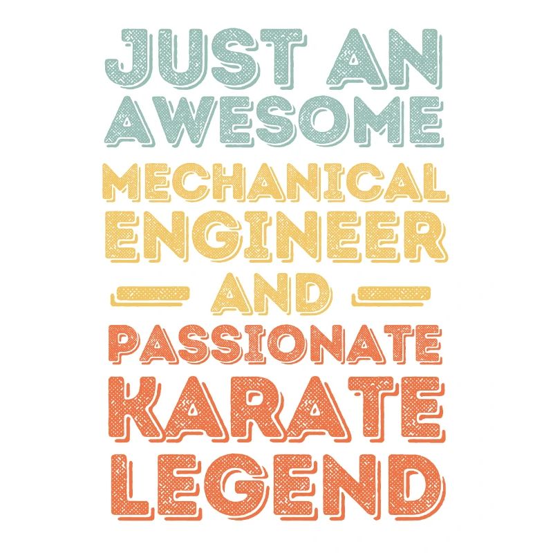 Mechanical Engineer Karate retro
