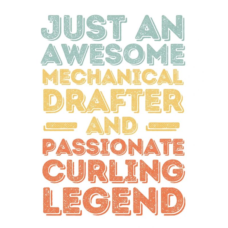 Dessinateur technique curling rétro