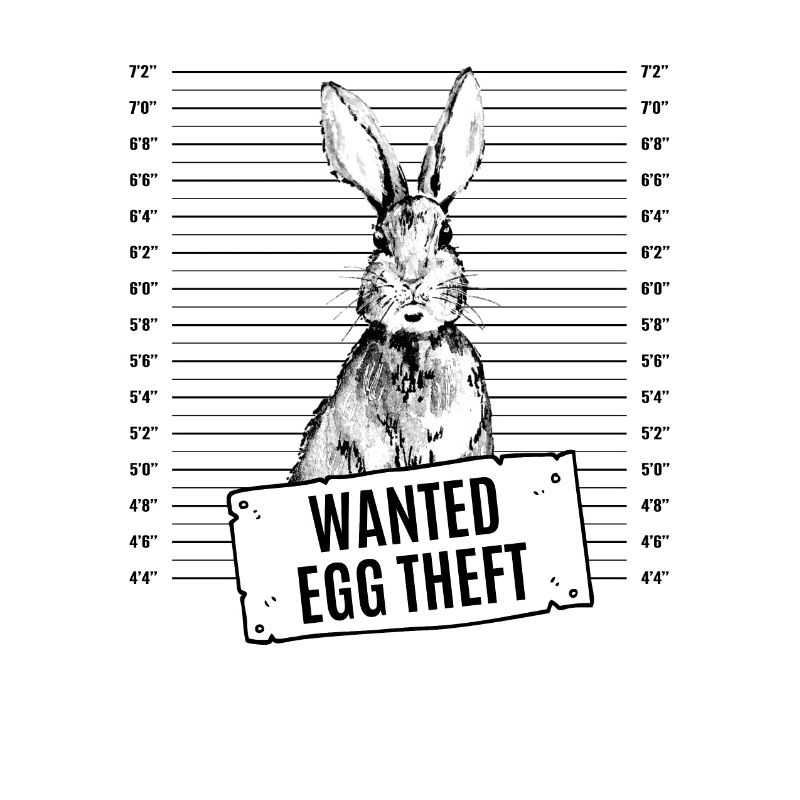 Funny Easter bunny mugshot