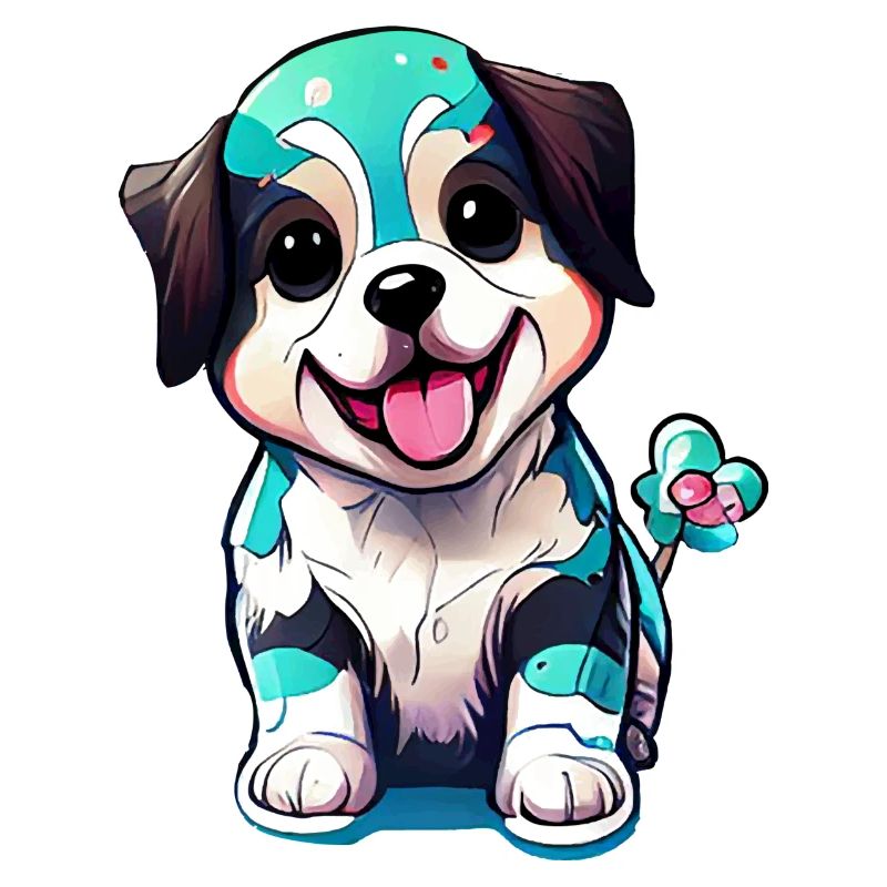 Mignonnerie sous forme de chien. Vigoureux et vibrant