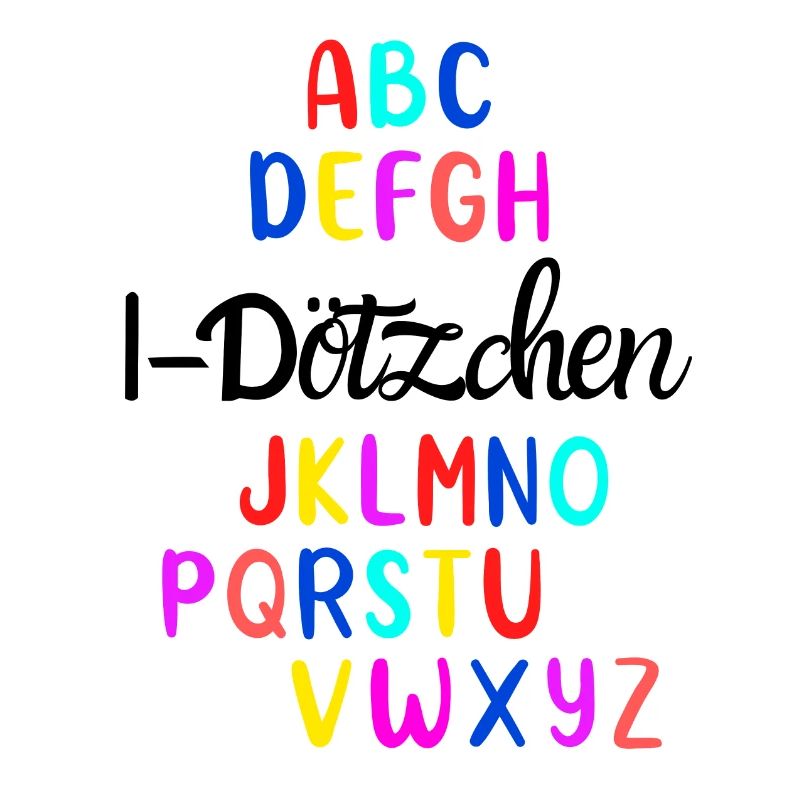 ABC buntes Alphabet I-Dötzchen zur Einschulung