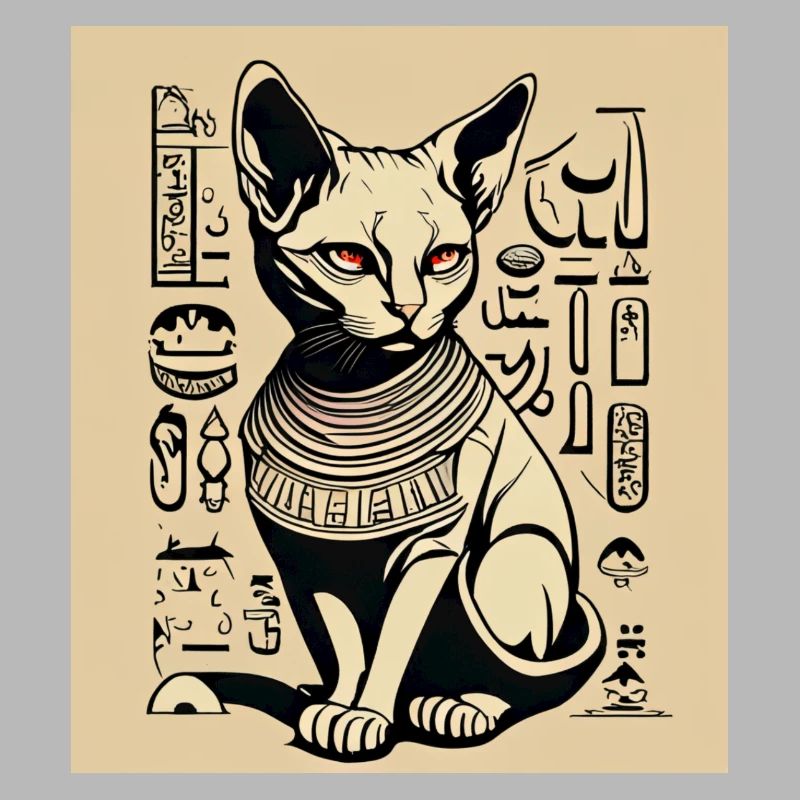 Pochoir de chat Egypy