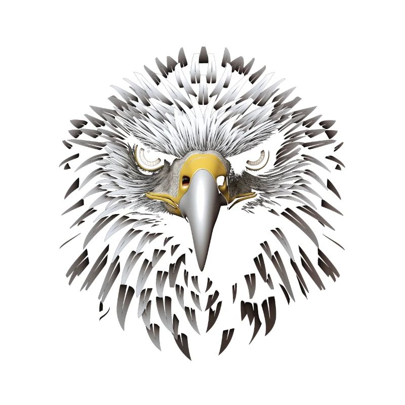 Regal Op Art Eagle Canvas Masterpiece