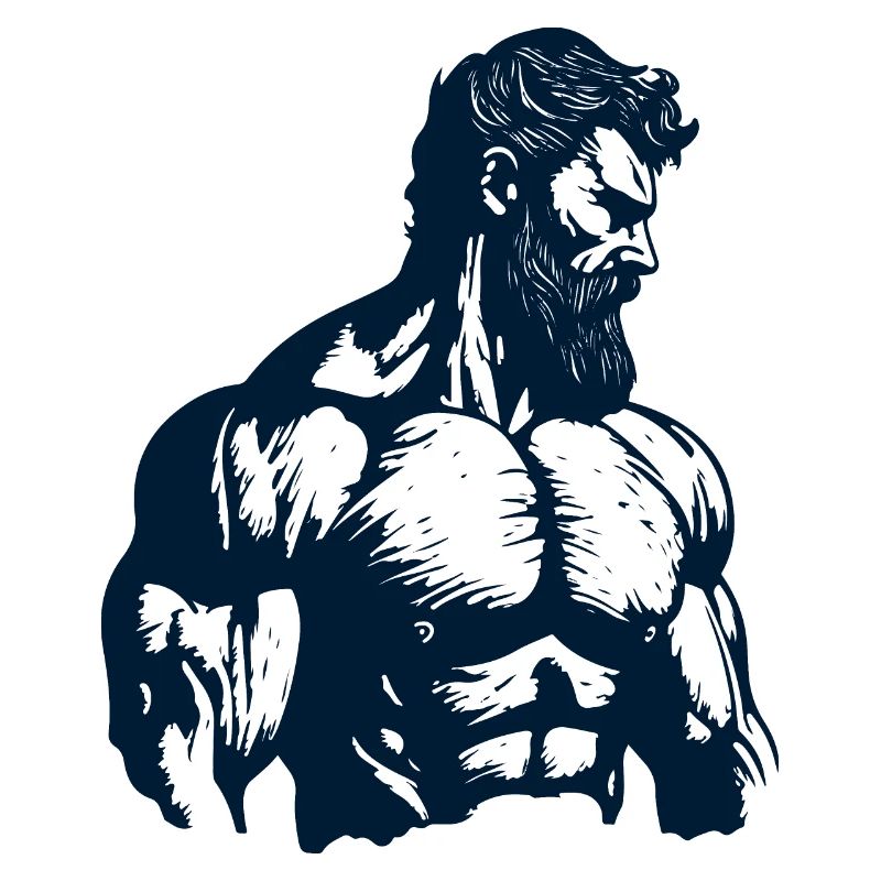Powerful muscle figure