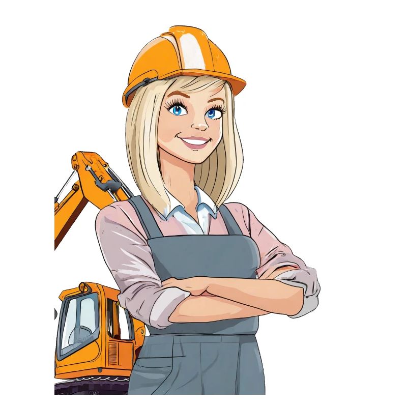 Construction worker or architect on construction site