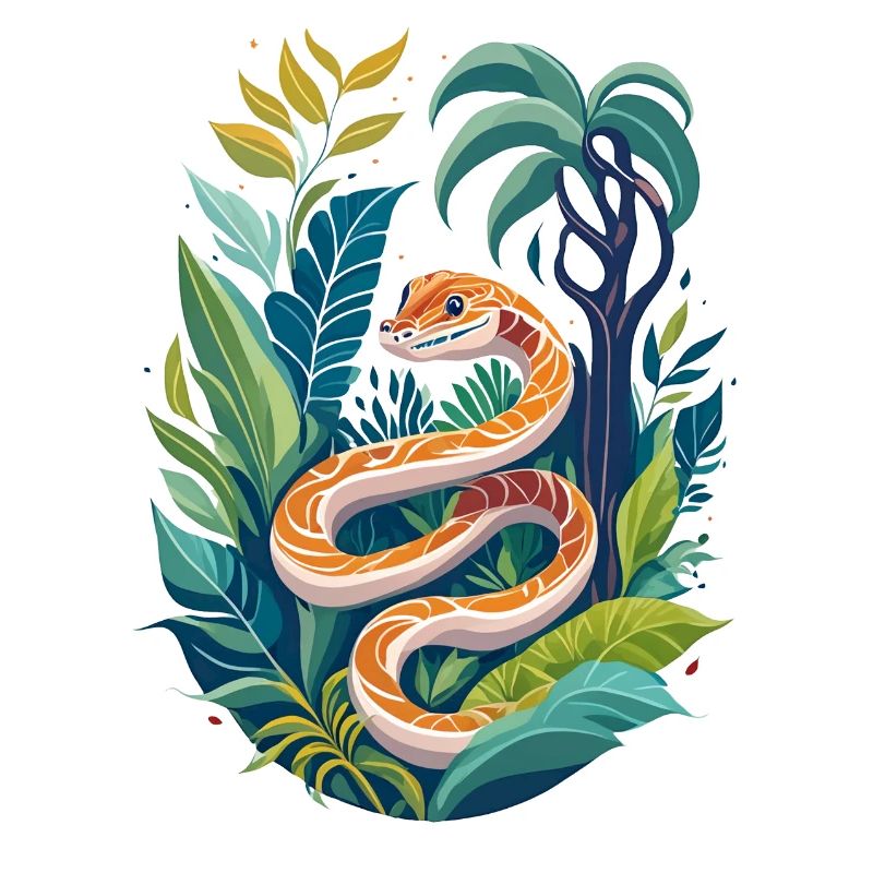 Serpent dans la jungle