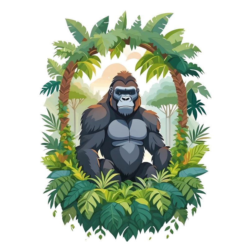 Gorille dans la jungle