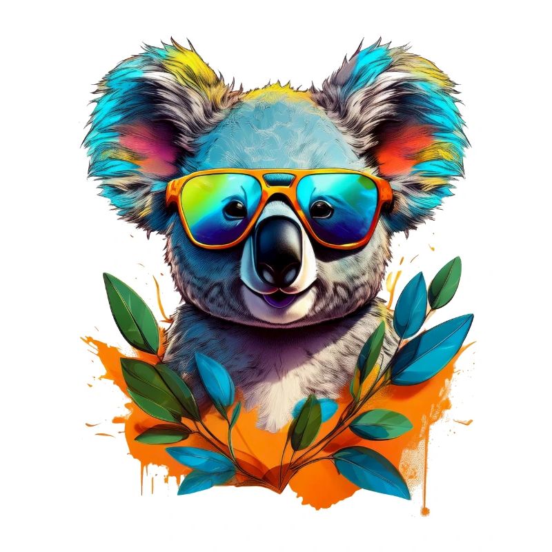 Cool koala with sunglasses