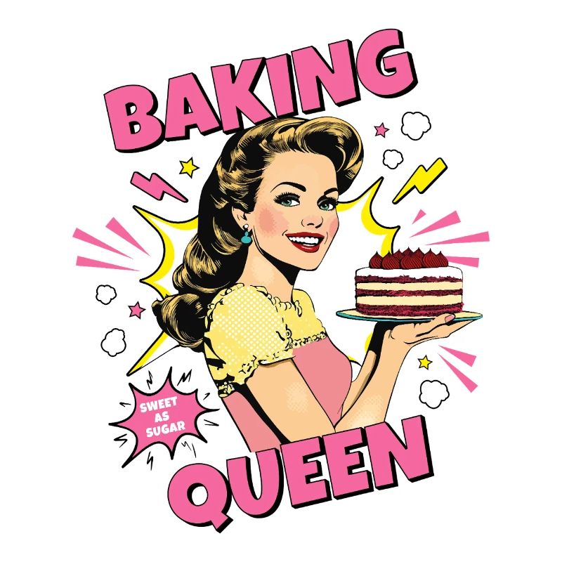 Baking Cake Baking Queen Baking Fairy Baker Pop Art