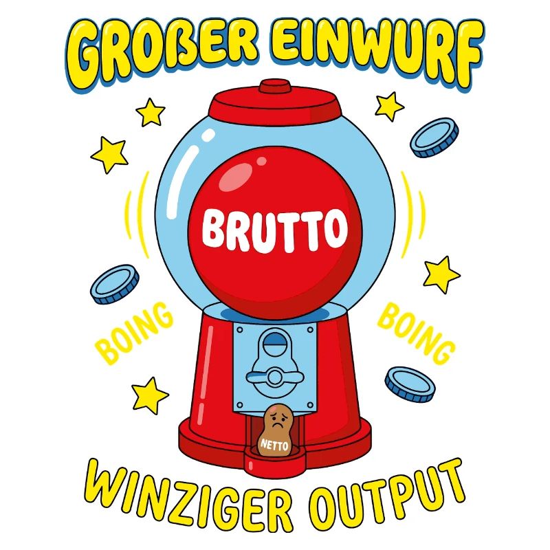 Großer Einwurf Winziger Output