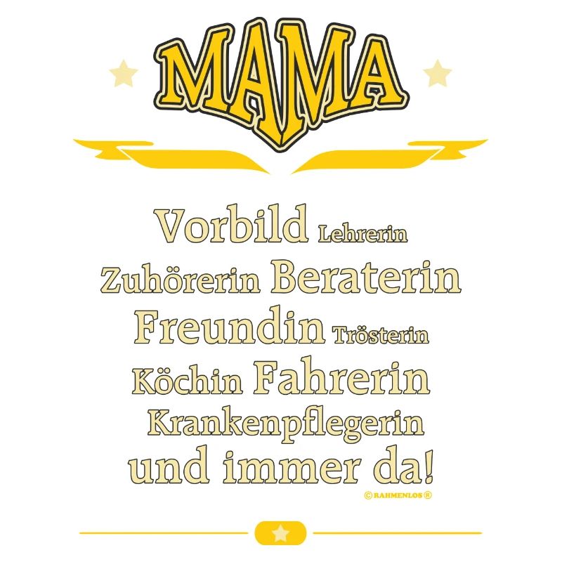 Mama Vorbild Muttertag RAHMENLOS®