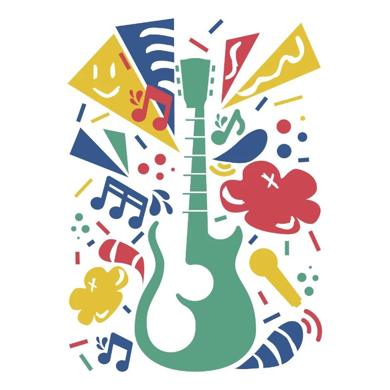 Symphonie de guitare colorée