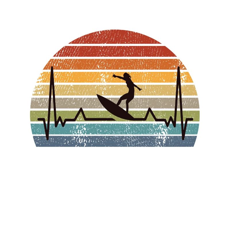 Surfing Surf Retro