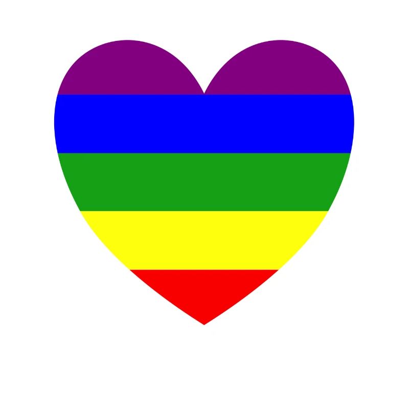 Regenbogen Herz Maske