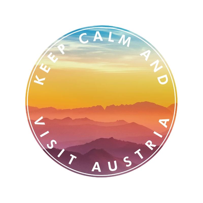 Keep Calm Visit Austria Kreis Badge