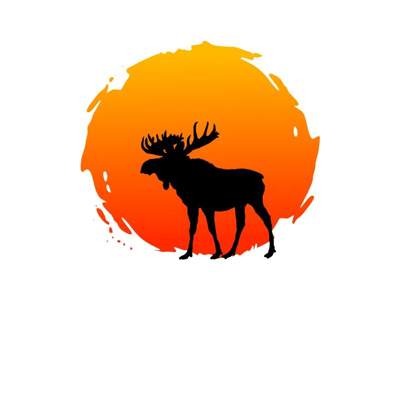 An Elk With A Sunset