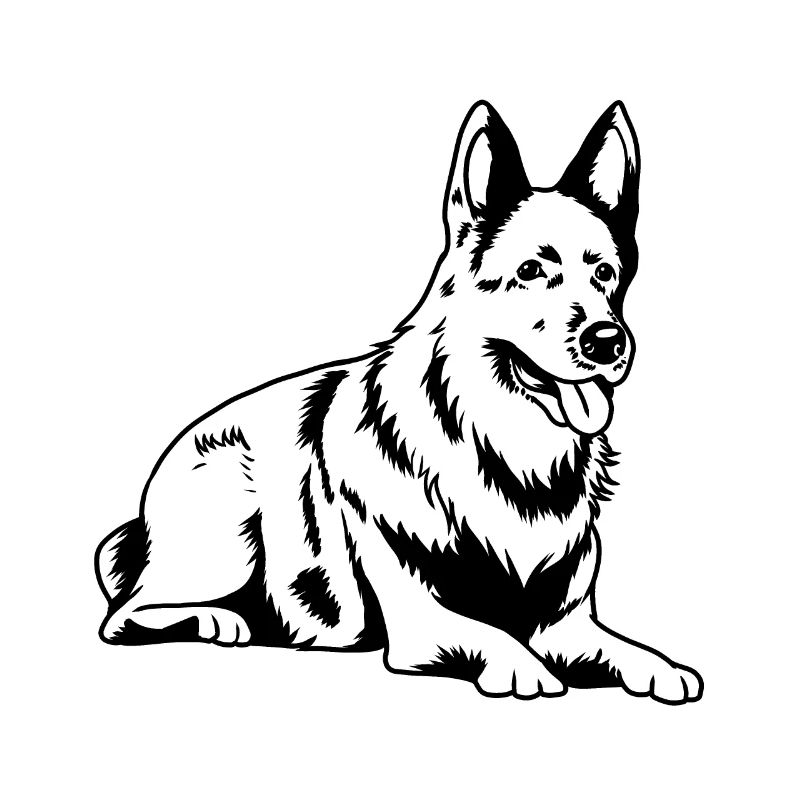 Schäferhund Silhouette Deutscher Schäferhund Hund