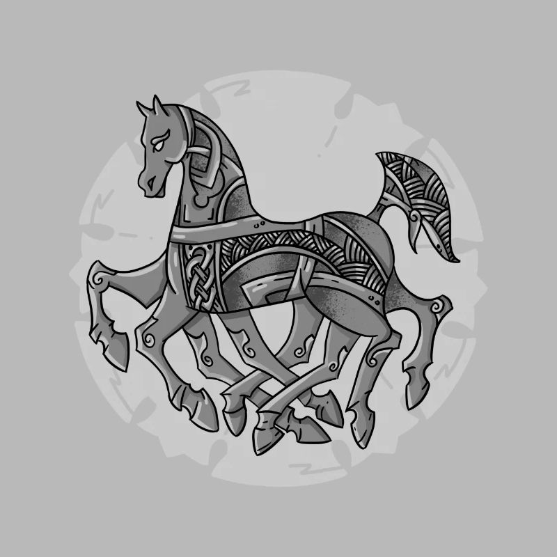Odins Pferd Sleipnir ein cooles Wikinger Design