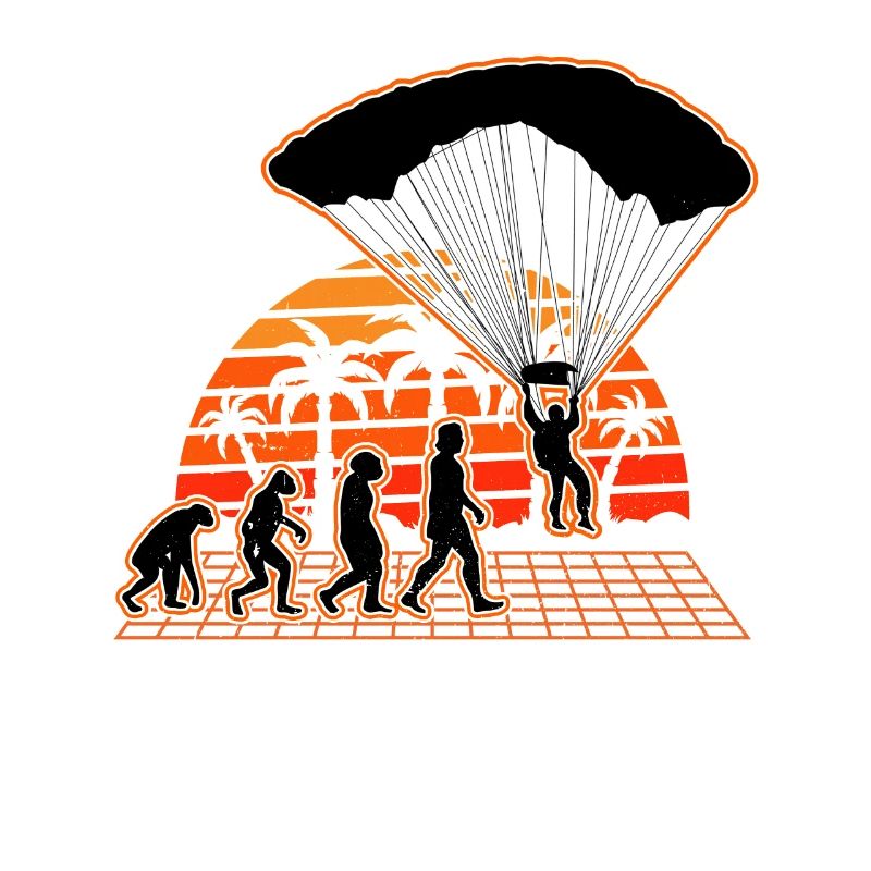 Parachutist Evolution Sunset Parachute