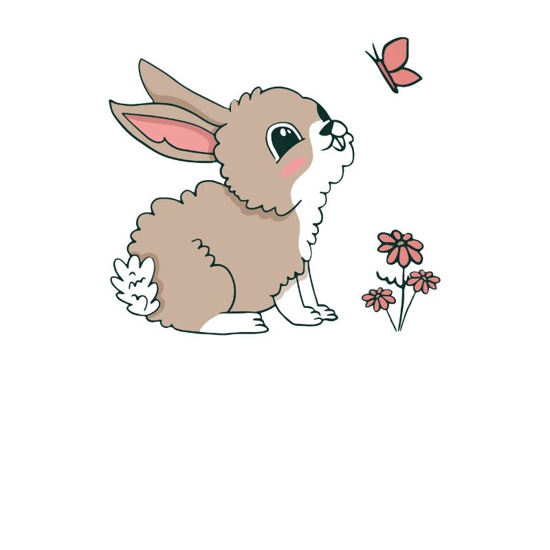 sweet rabbit at Easter in spring rabbits