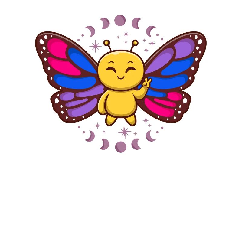 Bisexuel Drapeau Monarque Papillon Insecte Subtil