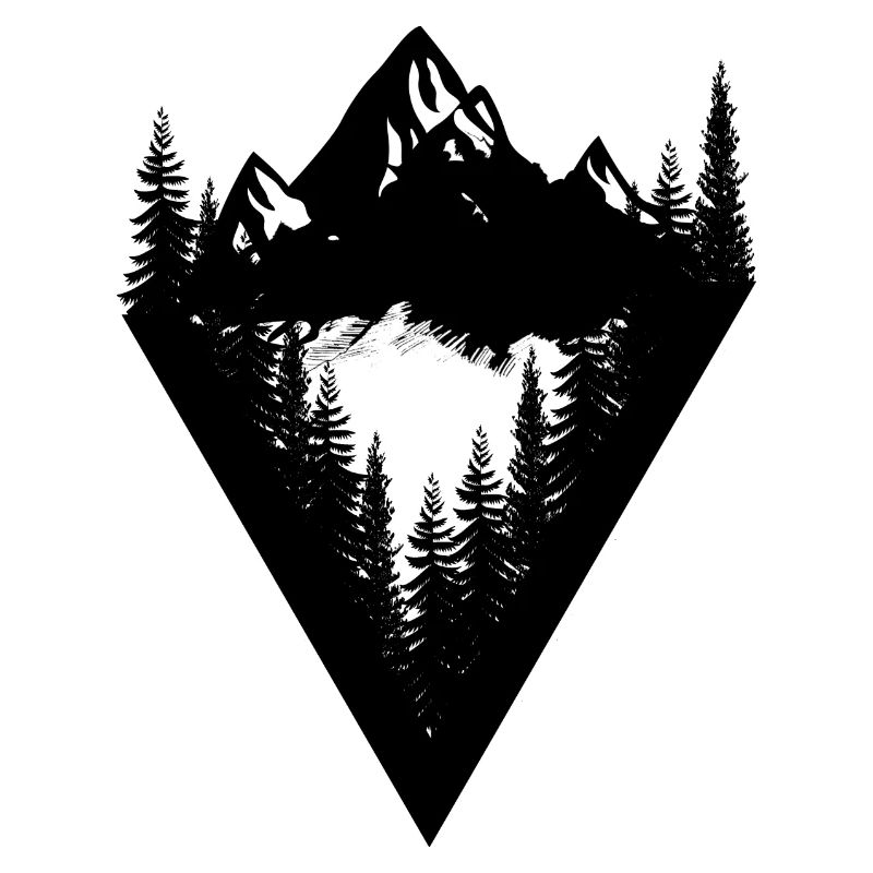 Triangle mountains tree