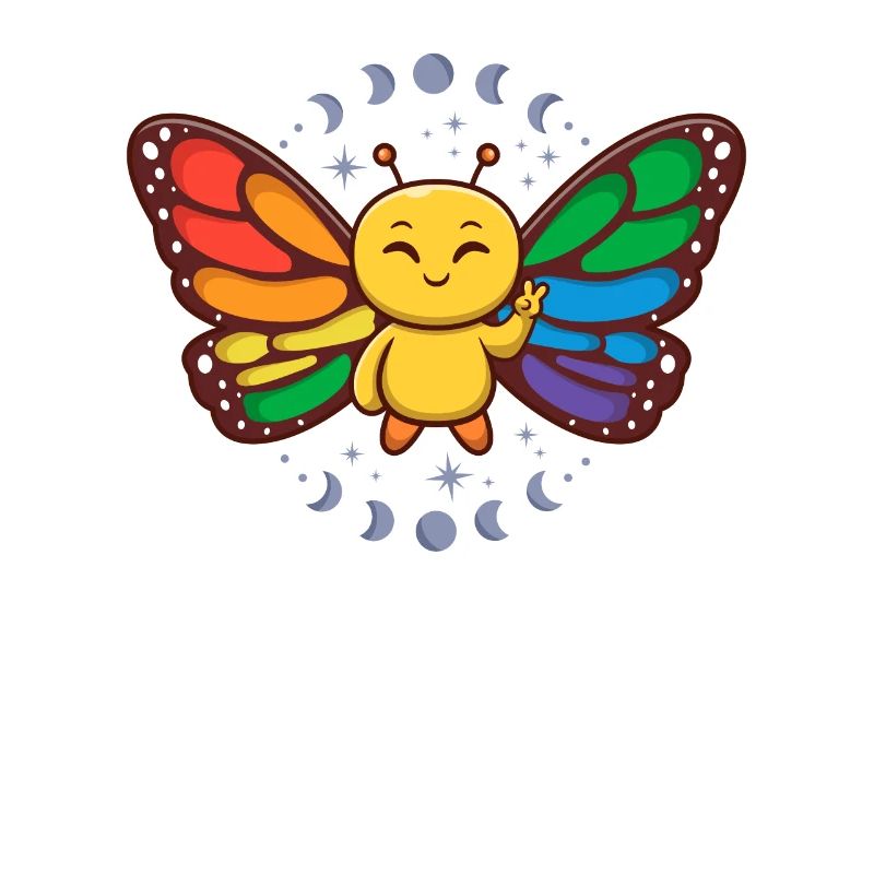 LGBTQ Drapeau arc-en-ciel Monarque Butterfly Pride Mois