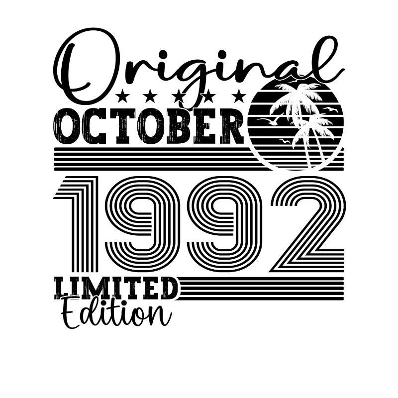 Original Octobre 1992 30th Birthday Gift Cool