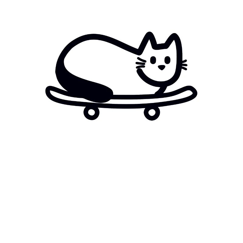 Chat sur skateboard