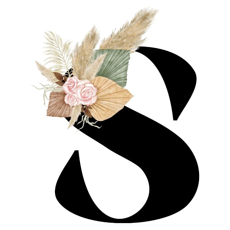 lettre S fleuris