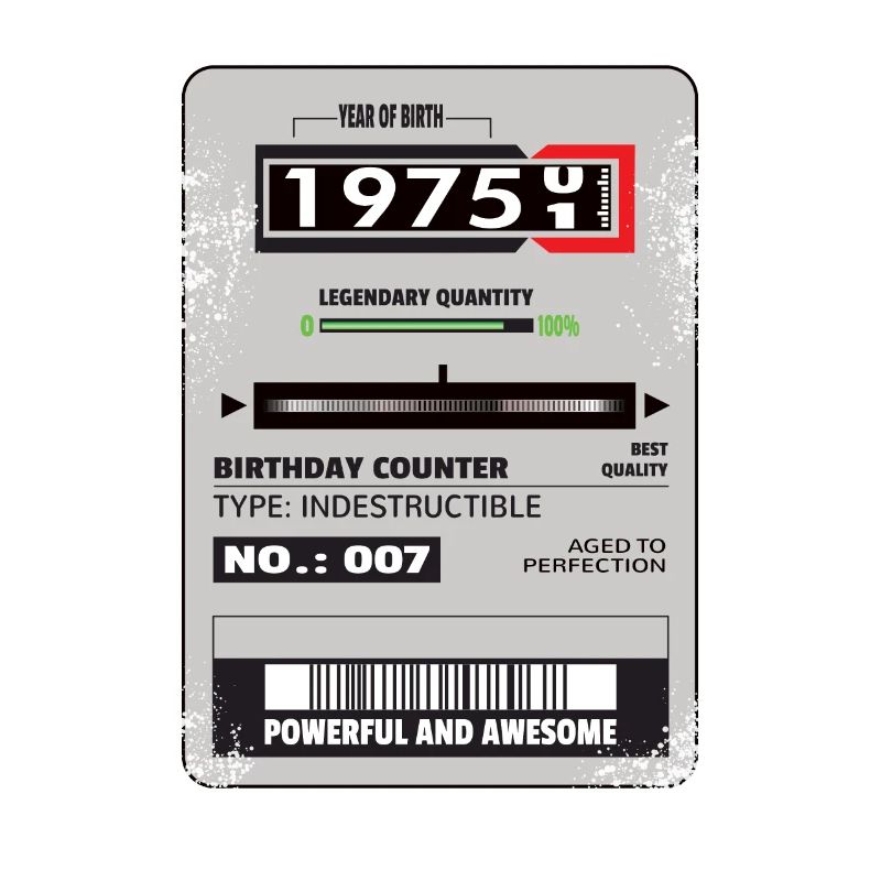Drehstromzähler Geburtstag 1975 Geschenk