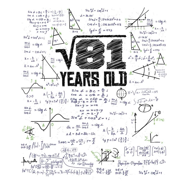 Quadratwurzel von 81 Mathe Nerd 9. Geburtstag
