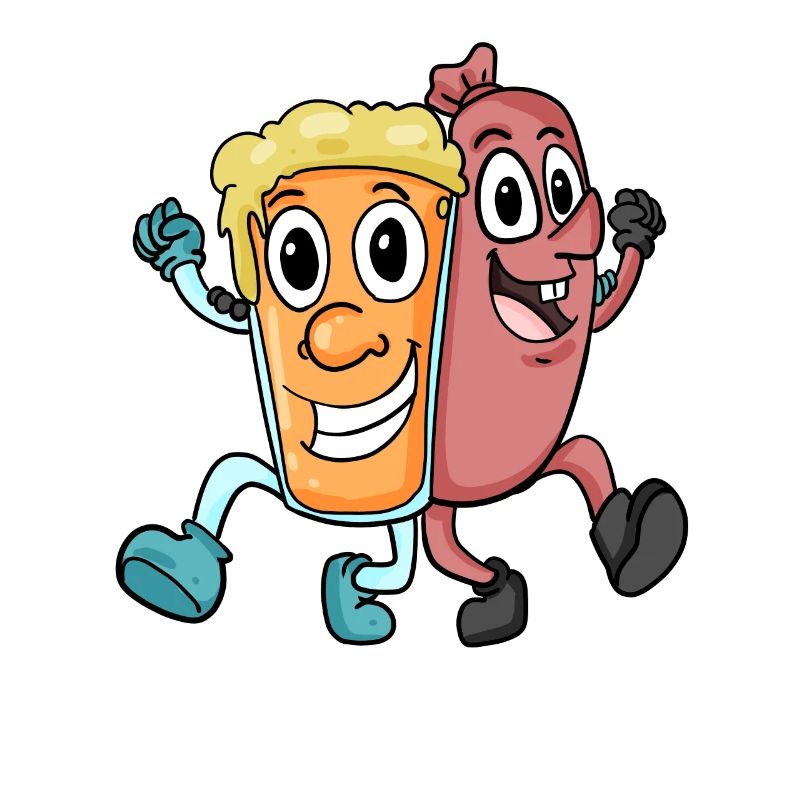 Bier und Wurst Grillen Grillwurst