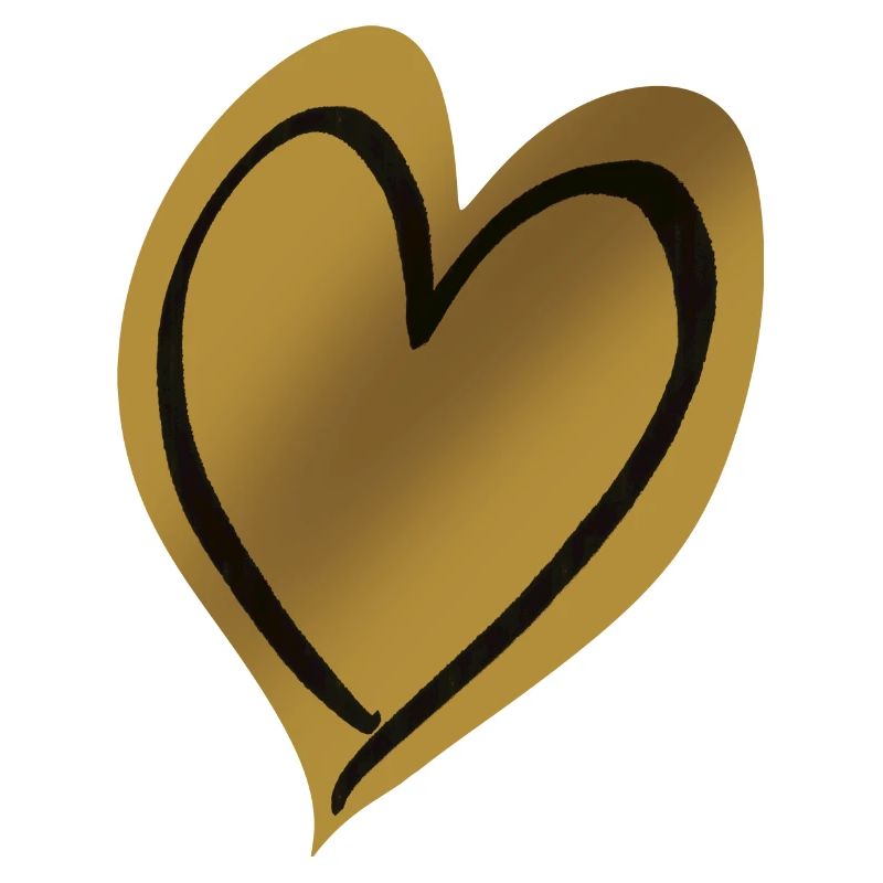 Heart Gold Black