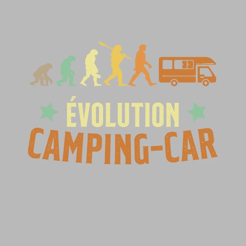Evolution Camping Car Humor Gift