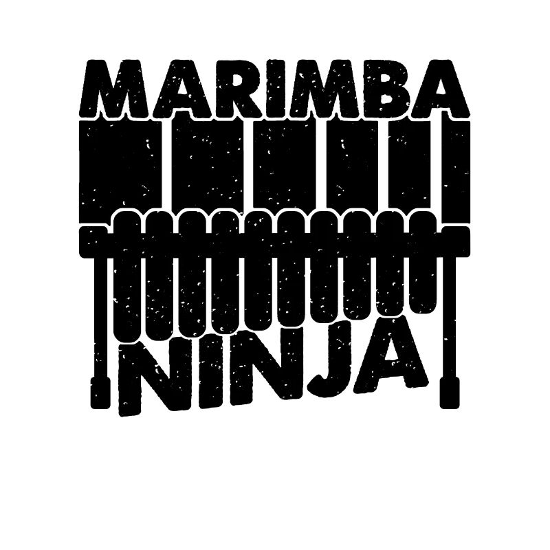 Marimba Ninja Retro Percussion Marimba Player