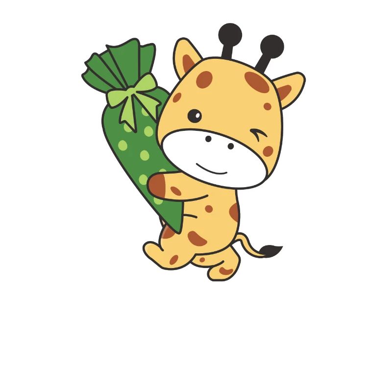bye bye Kindergarten hallo Schule Giraffe