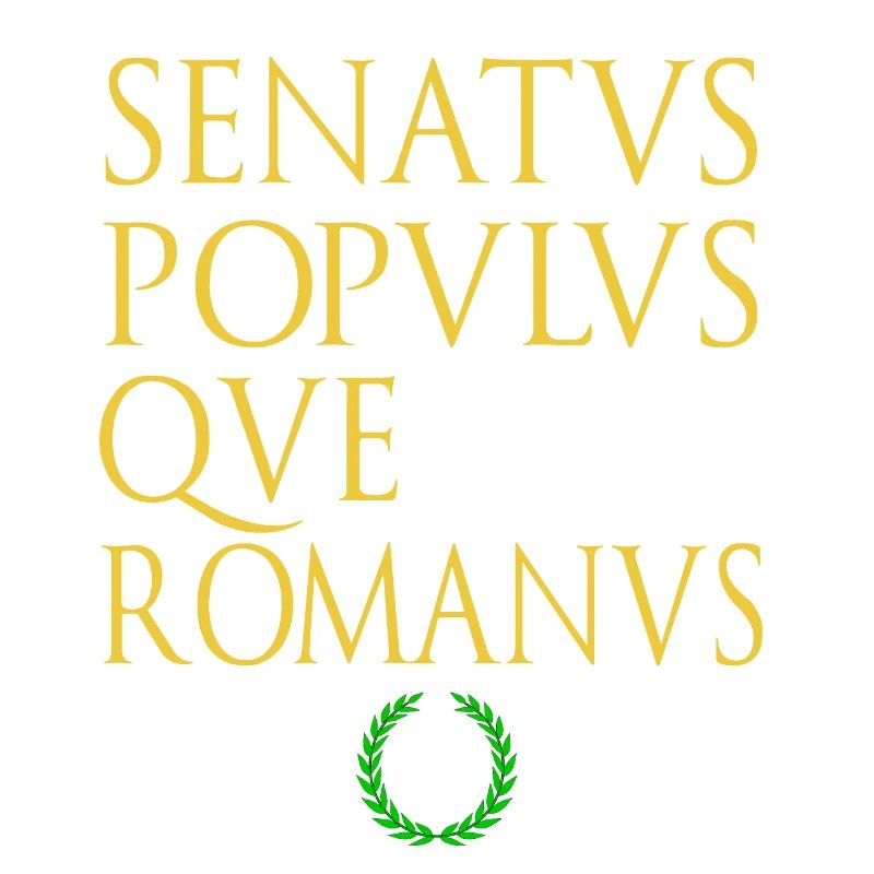 Sénat et peuple de Rome écrit en latin