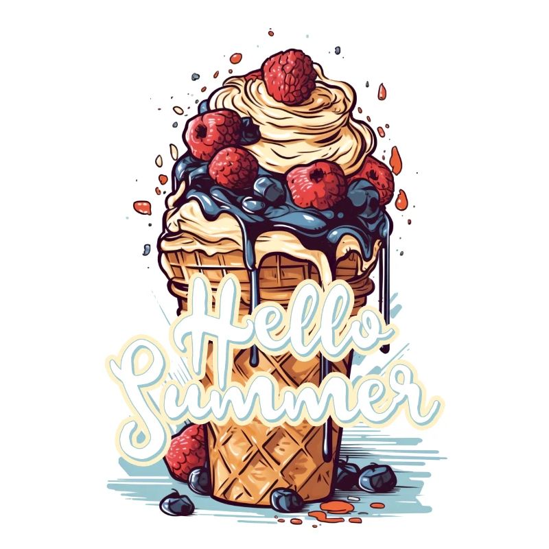 Hello Summer Eis Eiscreme Eisdiele