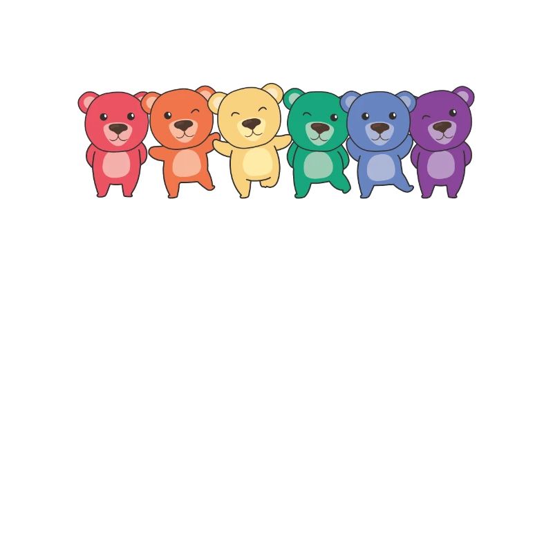 Rainbow Bear Flag Pride LGBTQ Mignons Bears