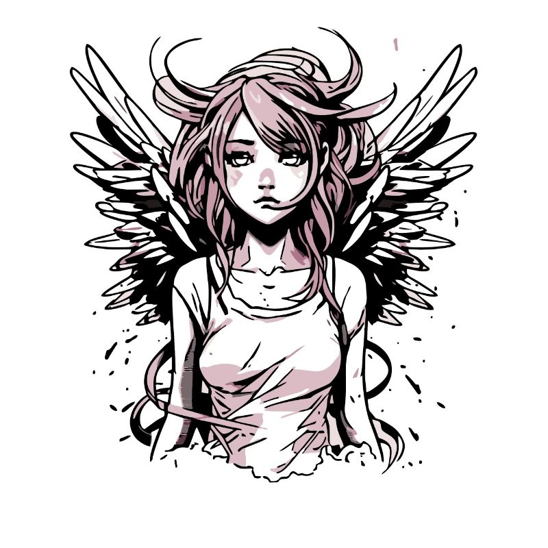 Fille ange moderne