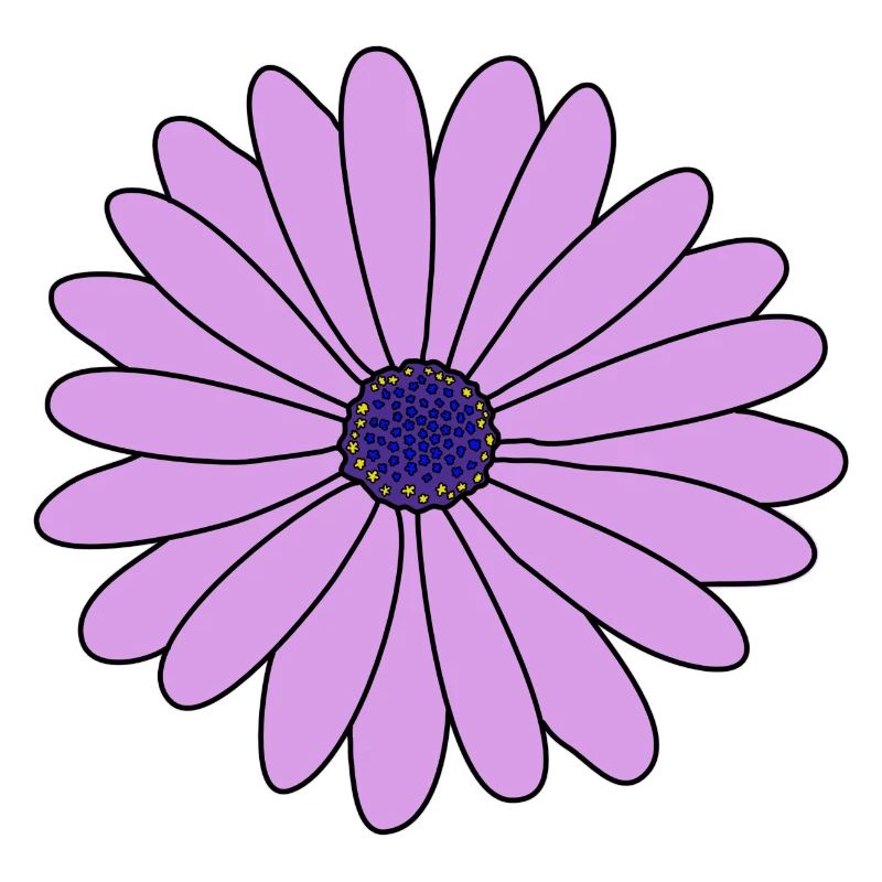 Fleur Violet Marguerite