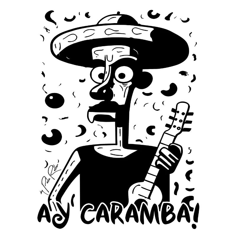 Spanischer oder mexikanischer Gitarrist Ay Caramba