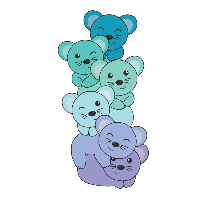 Neptunic Flag Pride LGBTQ Cute Mouse Stack